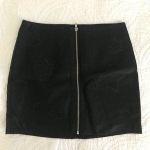 Forever 21 Leather Star Skirt with Zipper, NWT!
